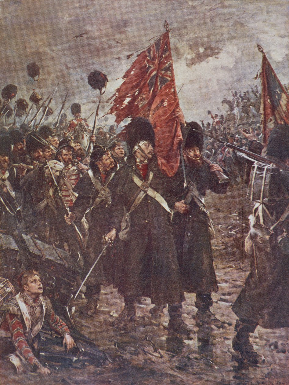 1854年11月5日Inkerman的卫兵，伊夫林伍德爵士（1838-1919）编辑的“英国战争土地与海洋”插图首次出版于1915年 作者 罗伯特·吉布