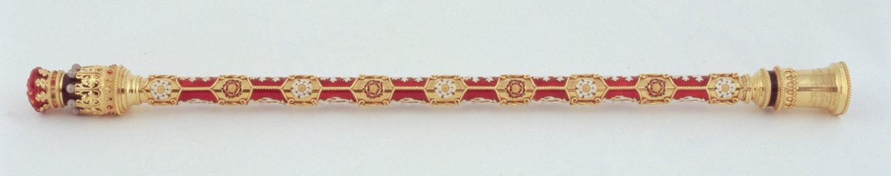 Earl Marshal的指挥棒在1877年武器学院（金）的第一次婚姻中被提交给诺福克第十五公爵（另见279116） 作者 罗伯特·加拉德二世