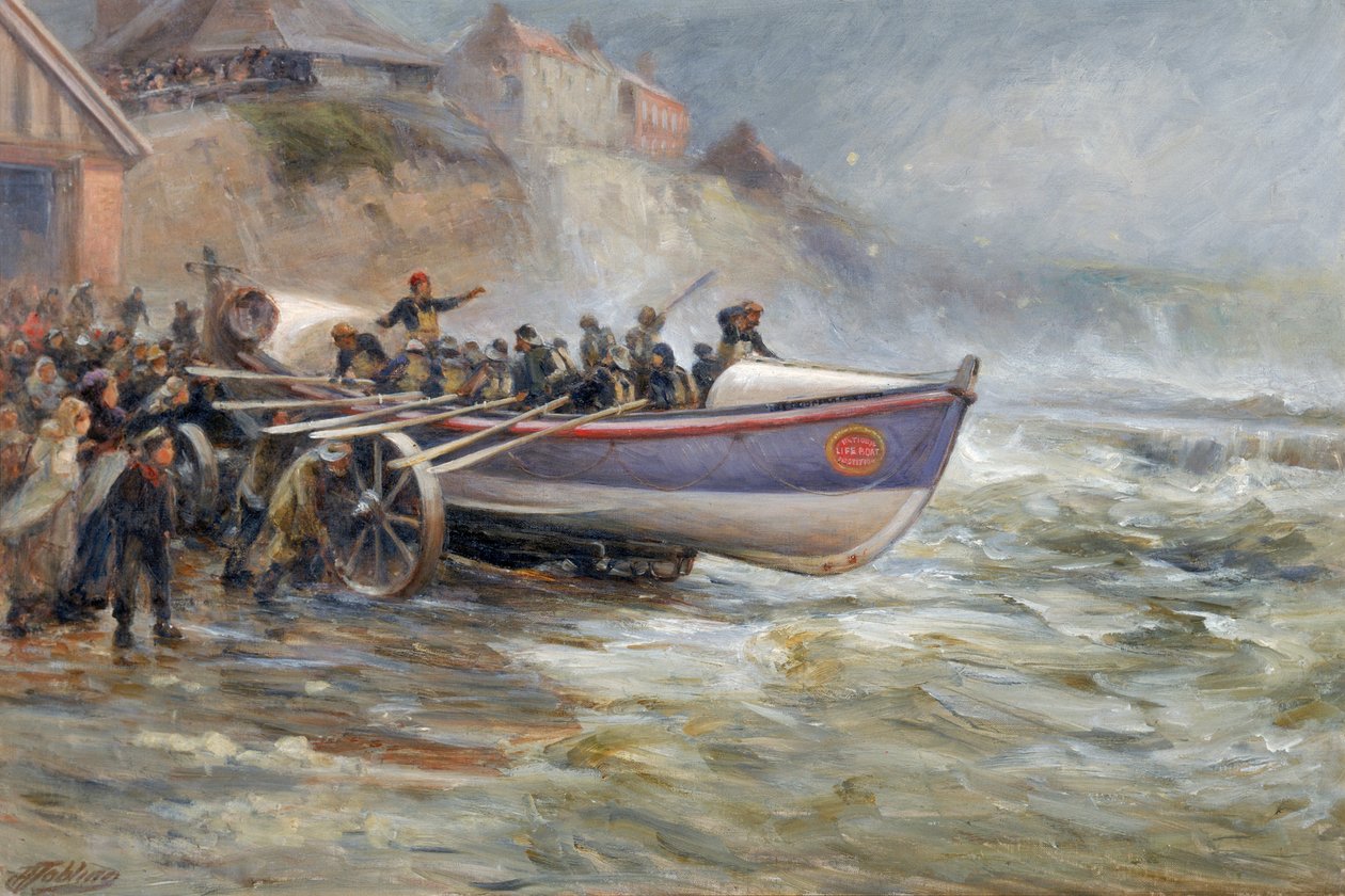 1902年发射了Cullerboats救生艇 作者 罗伯特·乔布林