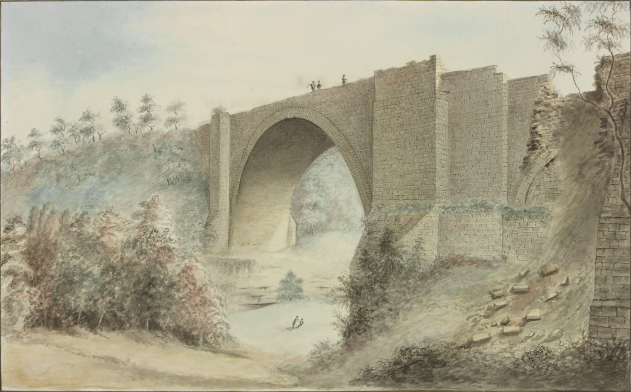 Tanfield Arch（墨水和纸张上的wc） 作者 罗伯特·约翰逊