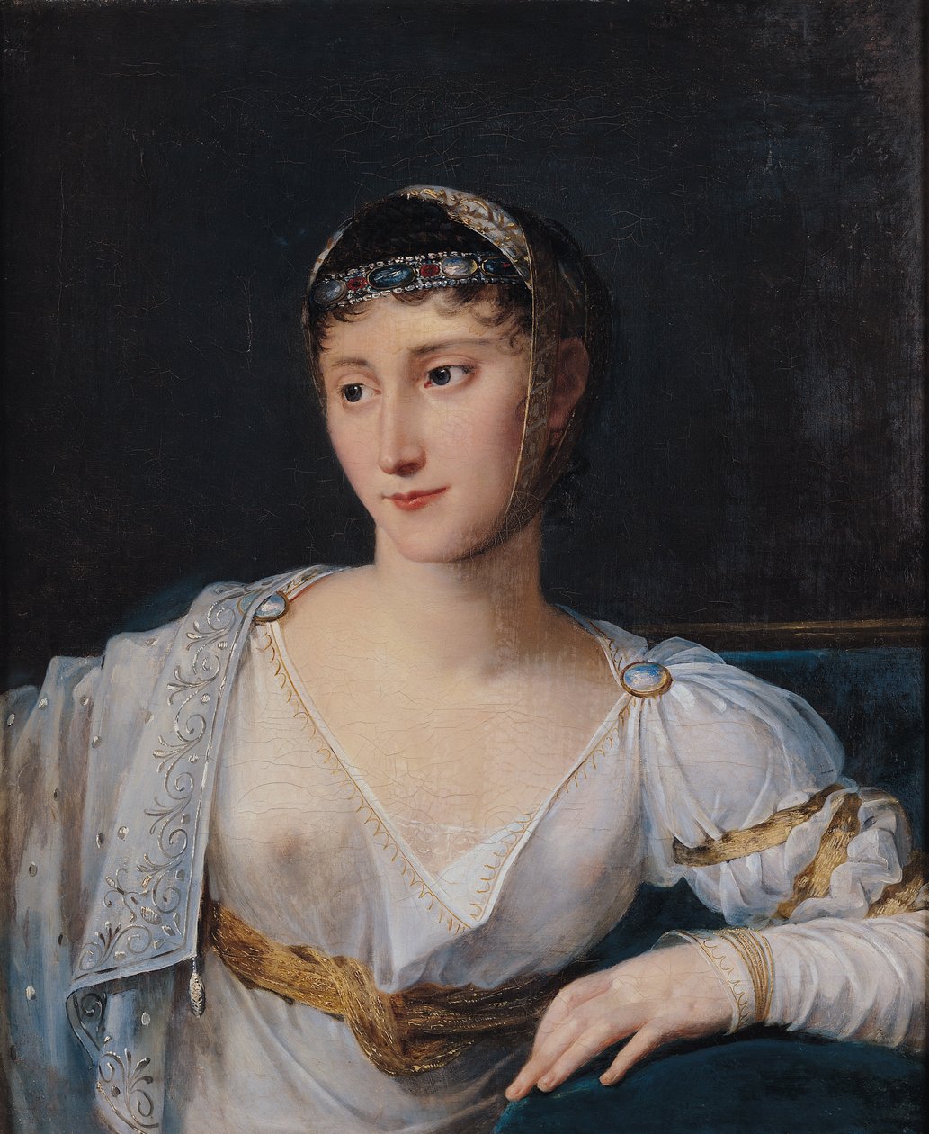 Marie-Pauline Bonaparte的肖像（1780-1825）Borghese公主，1806年 作者 罗伯特·勒菲佛尔