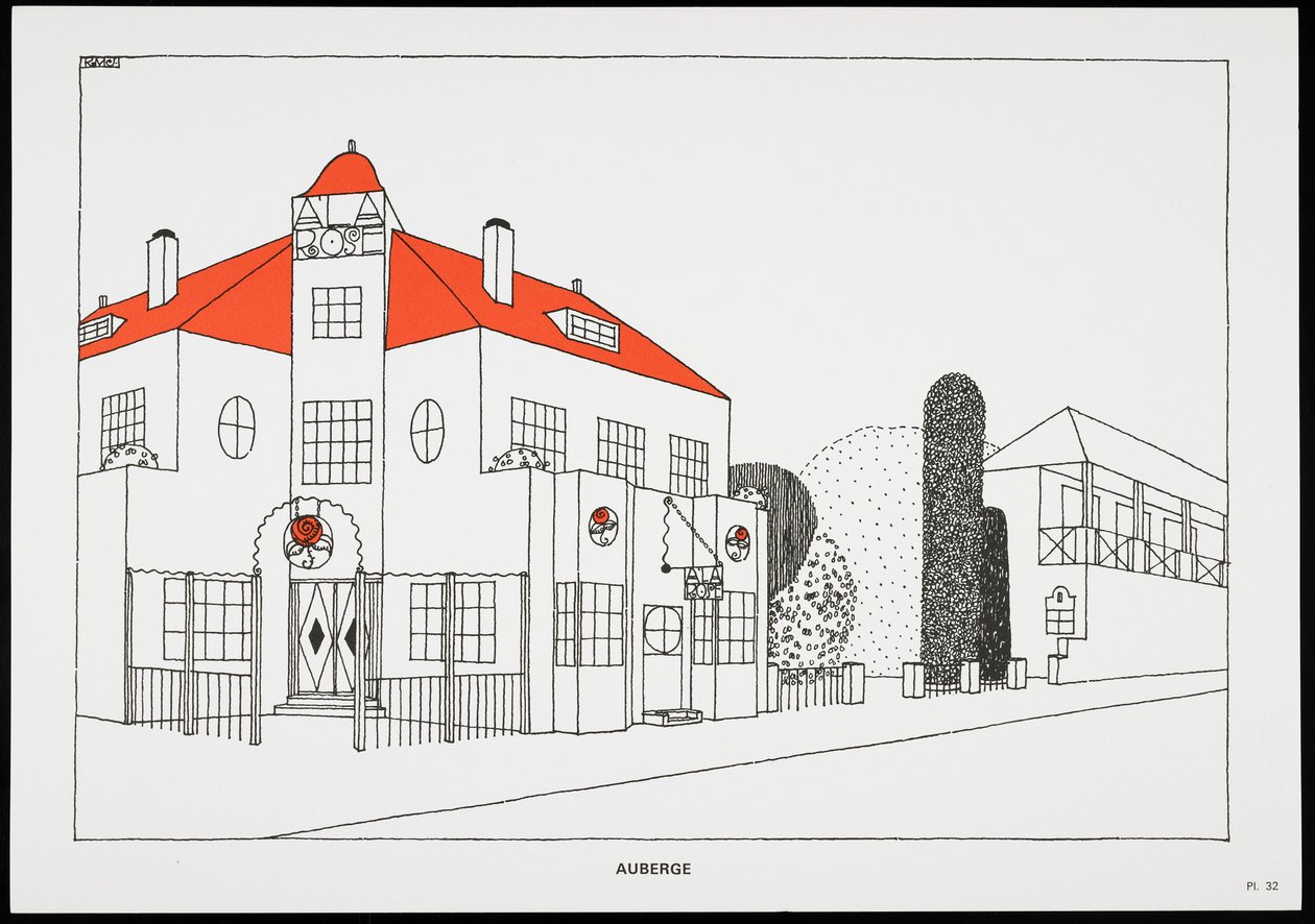 Inn，来自A Modern Cite，图纸由Rob Mallet-Stevens Architect编写，1987年（已出版） 作者 罗伯特·马利特·史蒂文斯