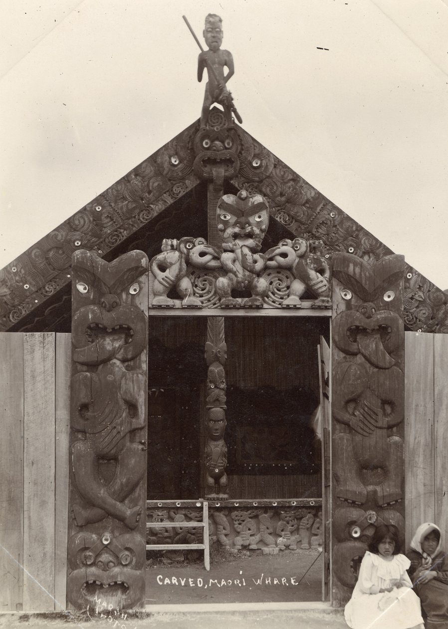 雕刻的房子，c.1900（银色明胶印刷） 作者 罗伯特·马什
