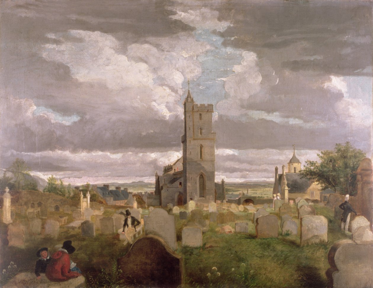 The Old Churchyard，Stirling，1835 作者 罗伯特·米切尔