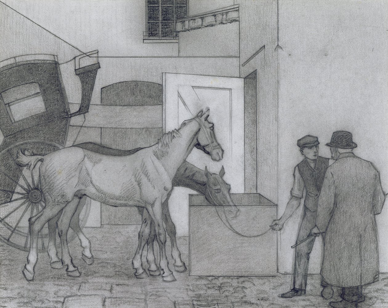 Crocks，c.1924（蜡笔在纸上） 作者 罗伯特·波希尔·贝文