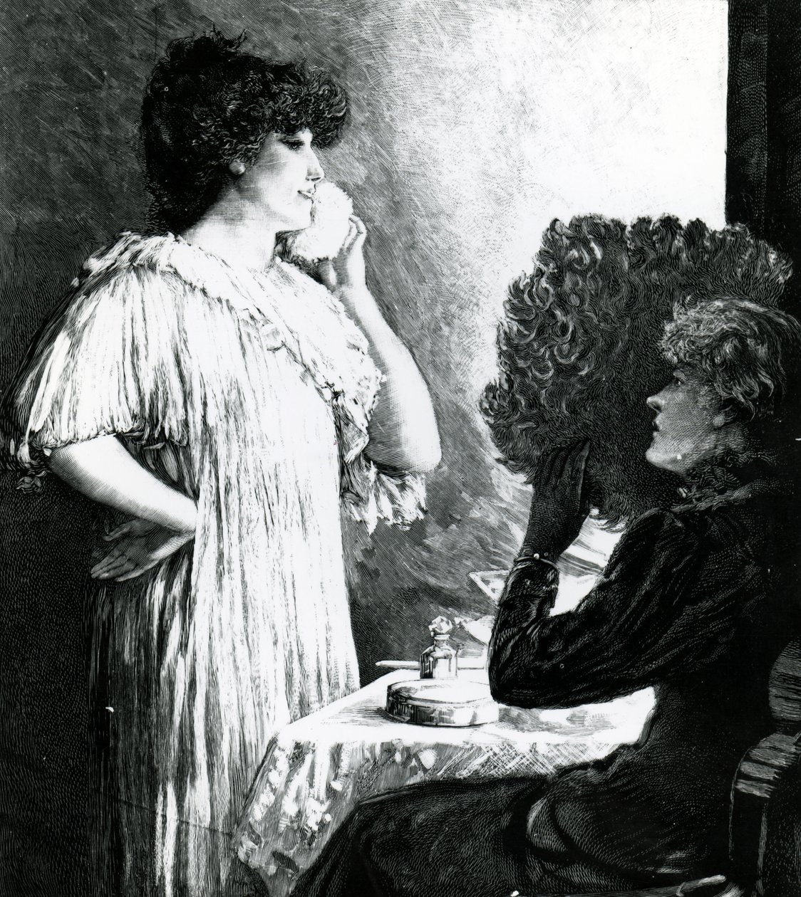Ellen Terry在1988年英国皇家歌剧院的更衣室拜访了Sarah Bernhardt 作者 罗伯特·庞森比·斯台普斯