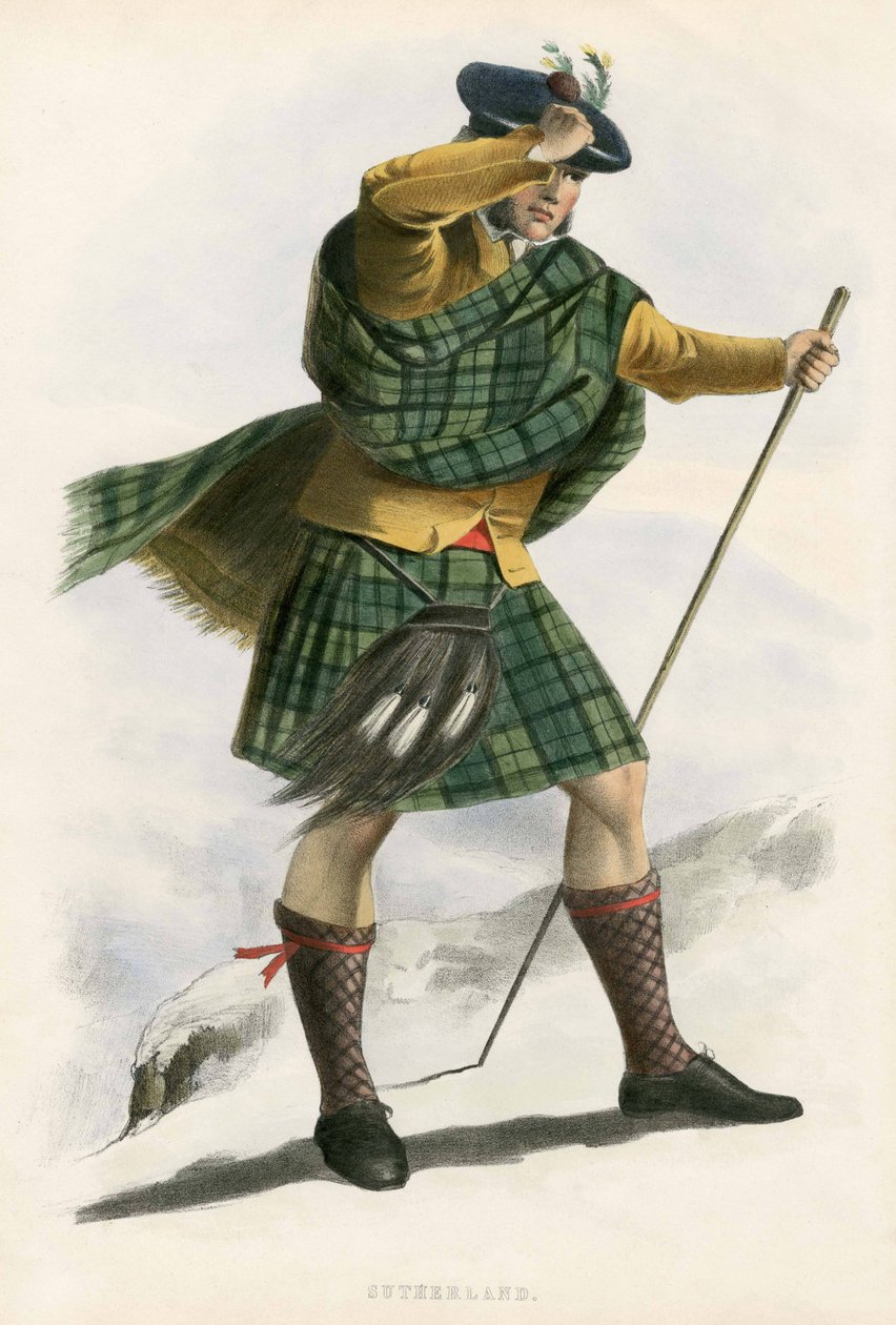 Sutherland，来自苏格兰高地的氏族，1845年 作者 罗伯特·罗纳德·麦克莱恩