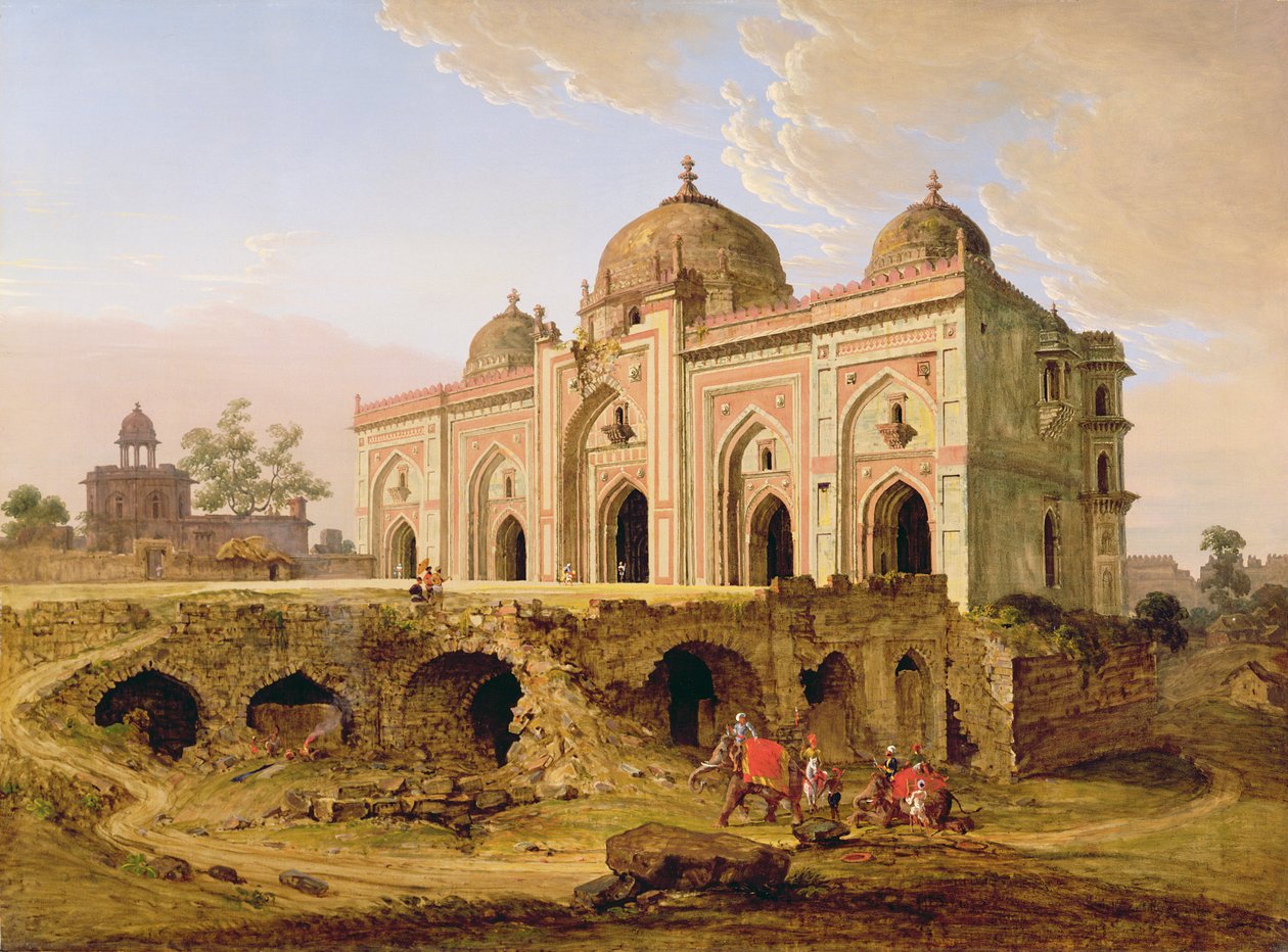 Qal&39;Al-Kuhna Masjid，Purana Qila，Delhi，c.1823 作者 罗伯特·史密斯