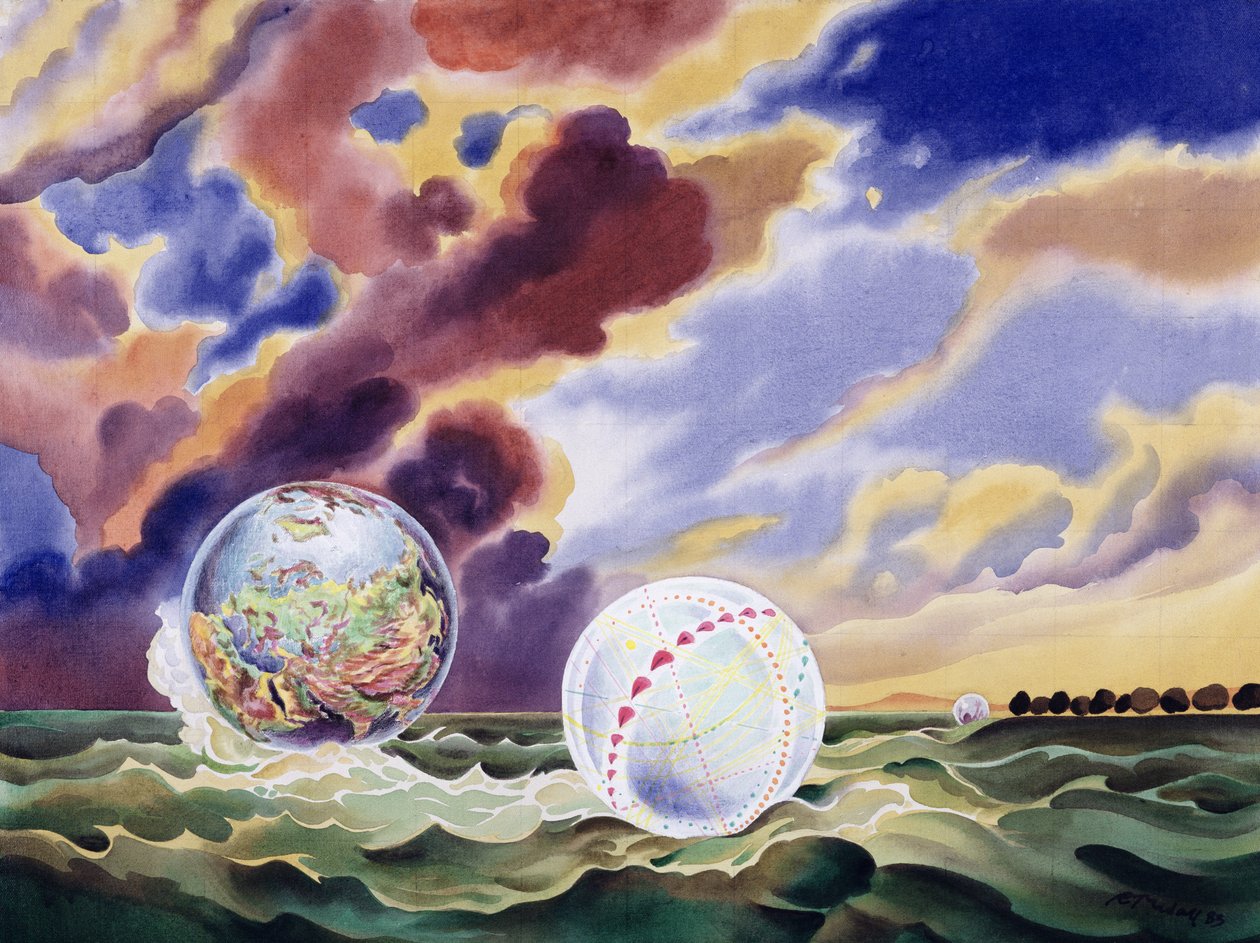 Dream Worlds，1983（画布上的liquitex） 作者 罗伯特·廷德尔