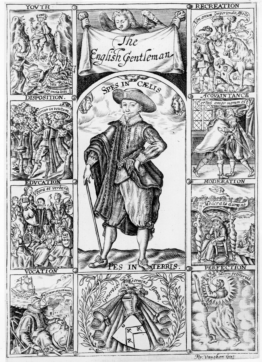 1630年Richard Brathwaite撰写的“英国绅士”的标题页 作者 罗伯特·沃恩