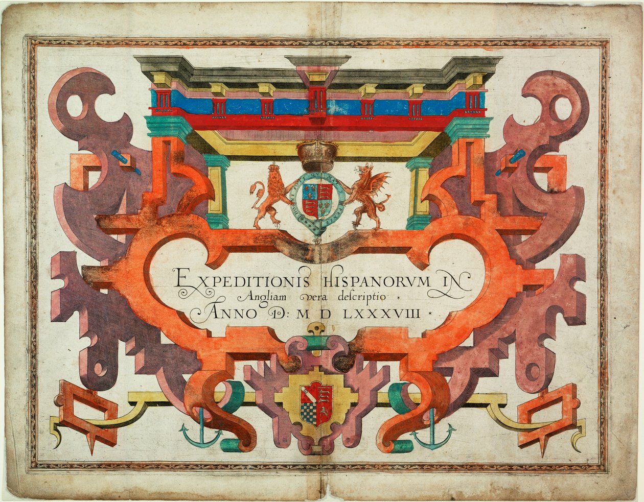 Expeditionis Hispanorum in Angliam vera descriptio anno domini MDLXXXVIII "扉页 作者 罗伯特（继）亚当斯
