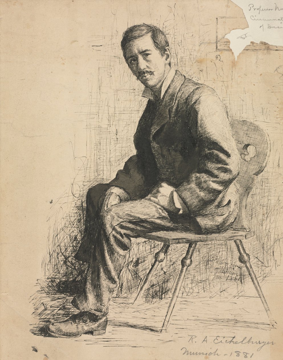 莫沃特尼教授的素描，1881年。 作者 罗伯特·A·艾切尔伯格