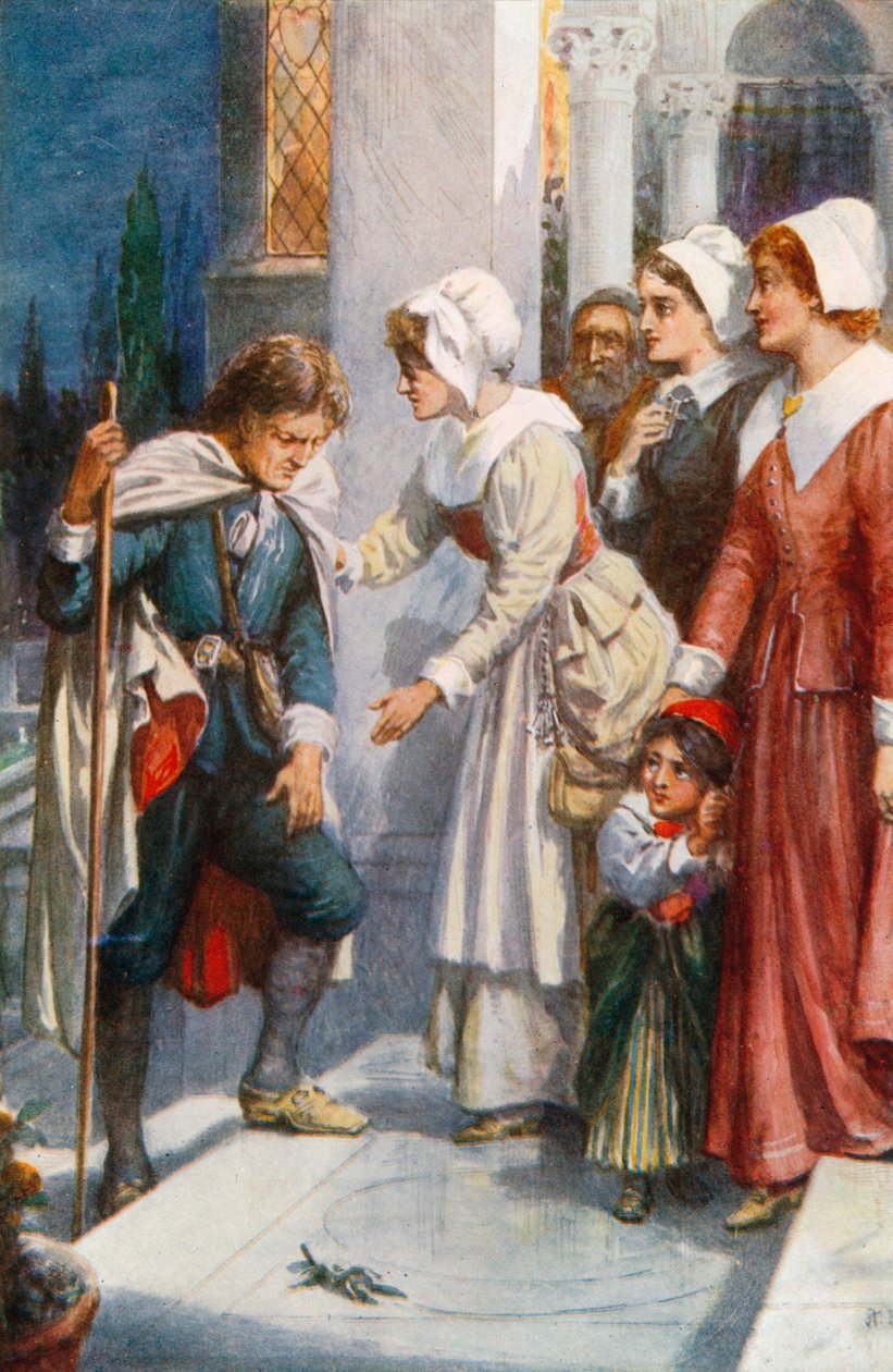 欢迎基督徒来到美丽宫殿（彩色石版印刷） 作者 罗伯特·安布罗斯（后）达德利