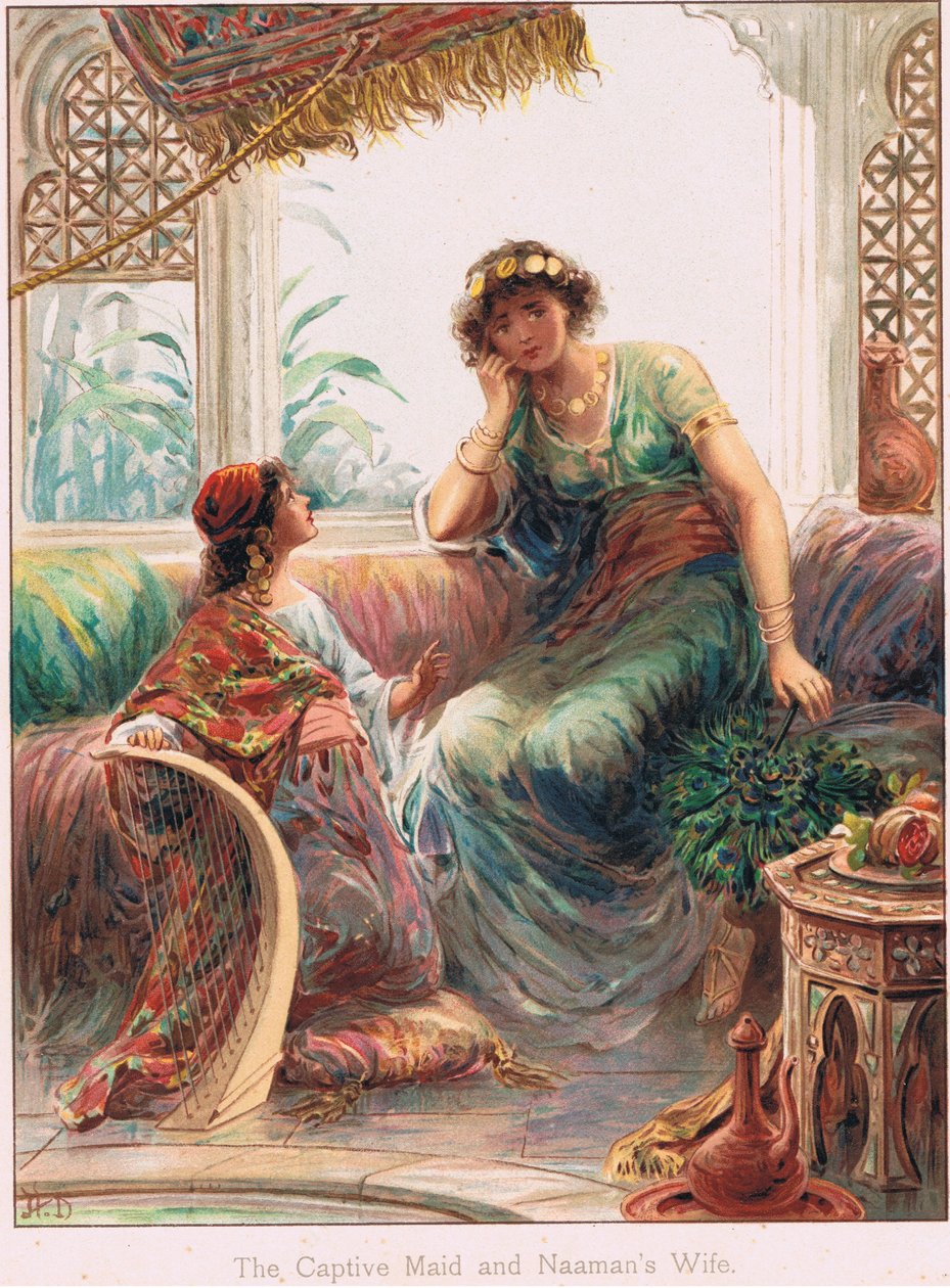 欧内斯特·尼斯特《圣经故事》插图，c.1910（彩色平版印刷） 作者 罗伯特·安布罗斯·杜德利