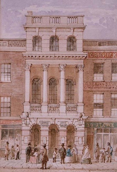 伦敦市剧院，Bishopsgate 作者 Robert Blemell (attr. To) Schnebbelie