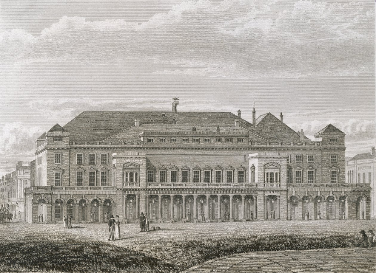 国王剧院，Haymarket，由Bartholomew Howlett（1767-1827），酒吧刻。罗伯特威尔金森，1820年 作者 罗伯特·布莱默尔·施内伯贝利