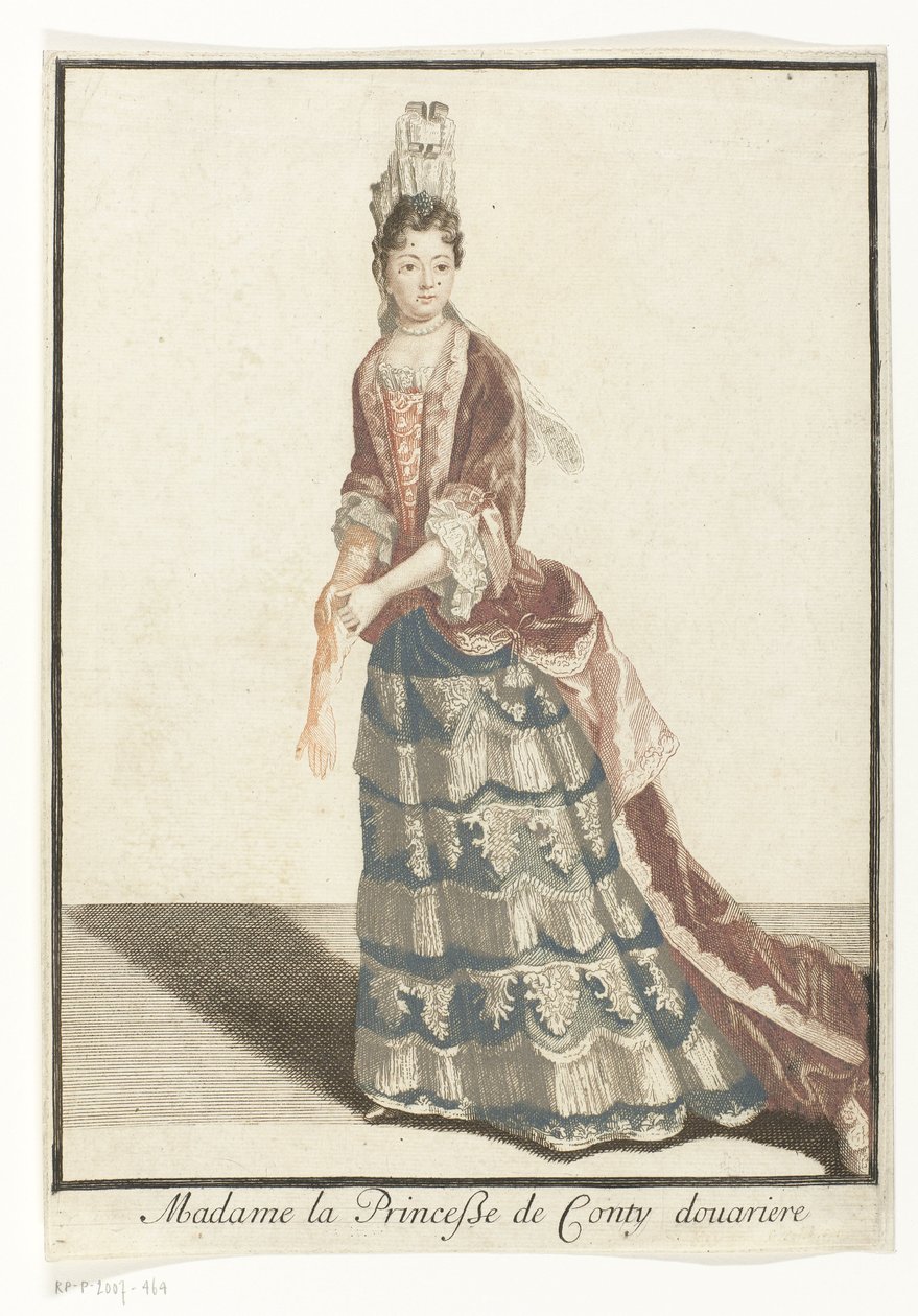 玛丽-安妮-德-波旁便帽
Conty douarière王妃夫人（物品上的标题） 作者 罗伯特·博纳特（可能）