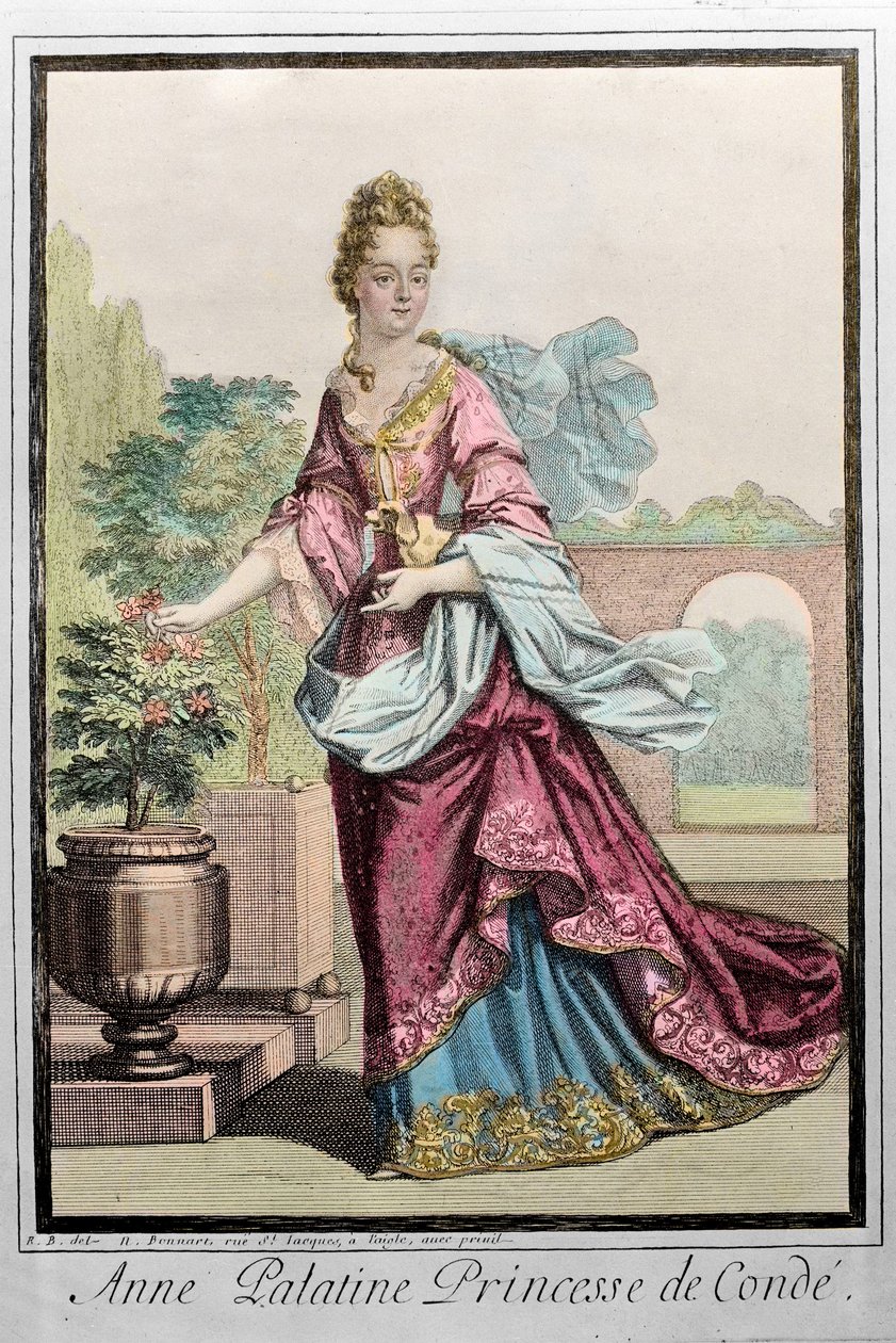 康德公主安妮-帕拉廷（Anne de Baviere (1648-1723) (Anne Henriette Julie de Baviere) (Anna del Palatinato)--罗伯特-博纳特的雕刻作品-- 作者 罗伯特·波纳特