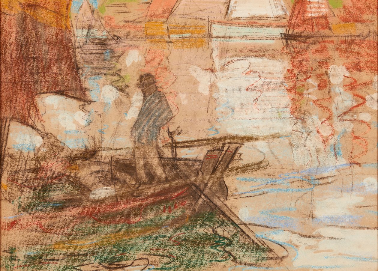 康卡诺摆渡人 1894年（粉彩画） 作者 罗伯特·布劳