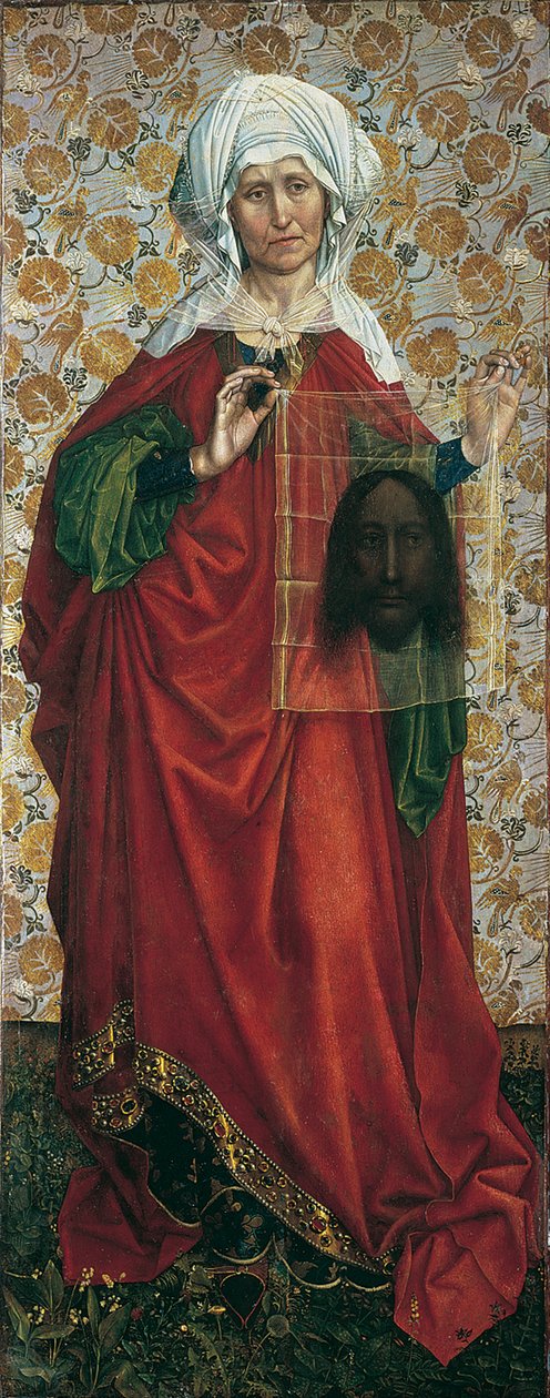 Flémalle面板：Saint Veronica 作者 罗伯特·坎平