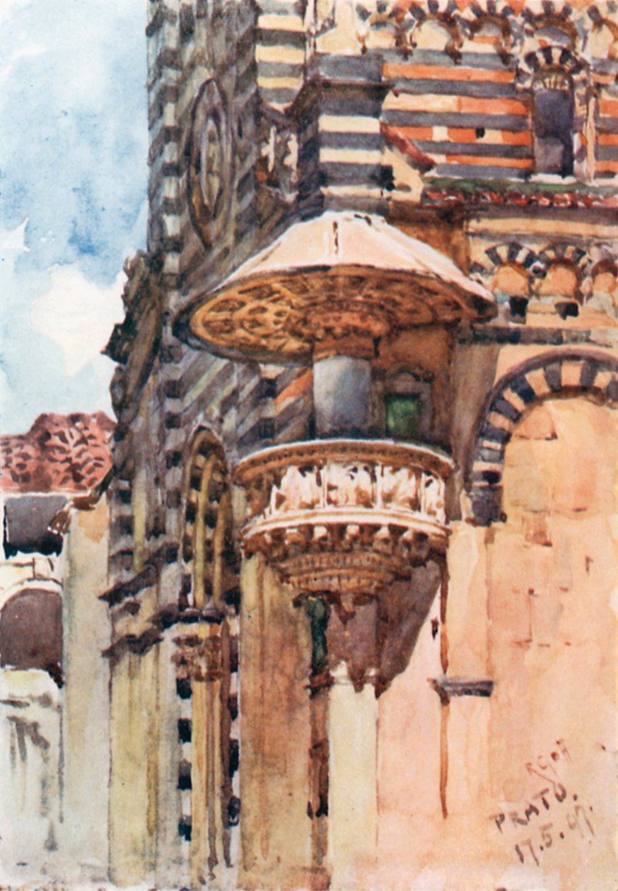 普拉托大教堂西正面（彩色石版画） 作者 罗伯特·查尔斯·高夫