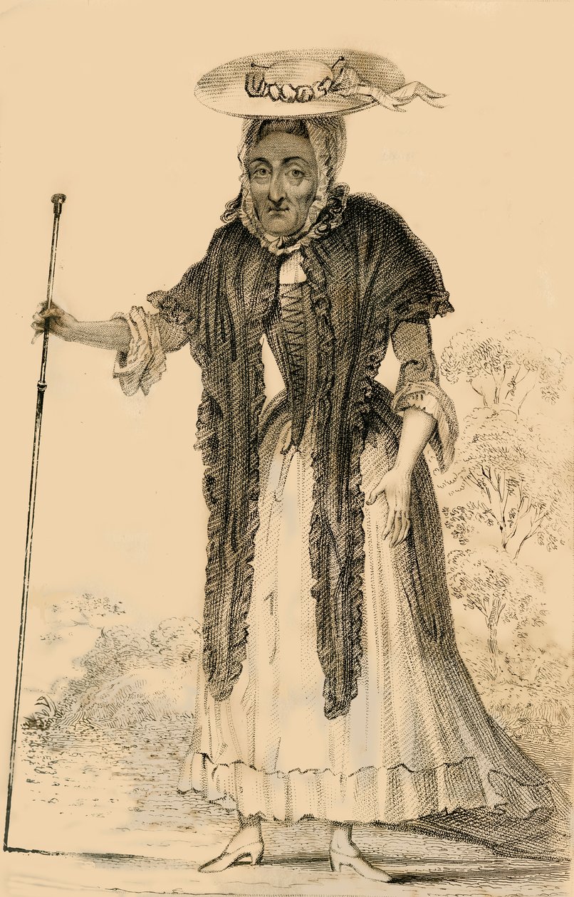 简·莱森（Jane Lewson），以其年龄和特殊程度着称，1821年。 作者 罗伯特·库珀