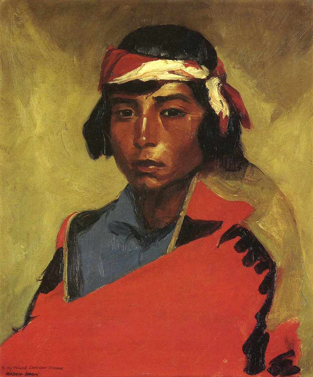 来自Tesuque Pueblo的男孩，1916年 作者 罗伯特·科扎德·亨利