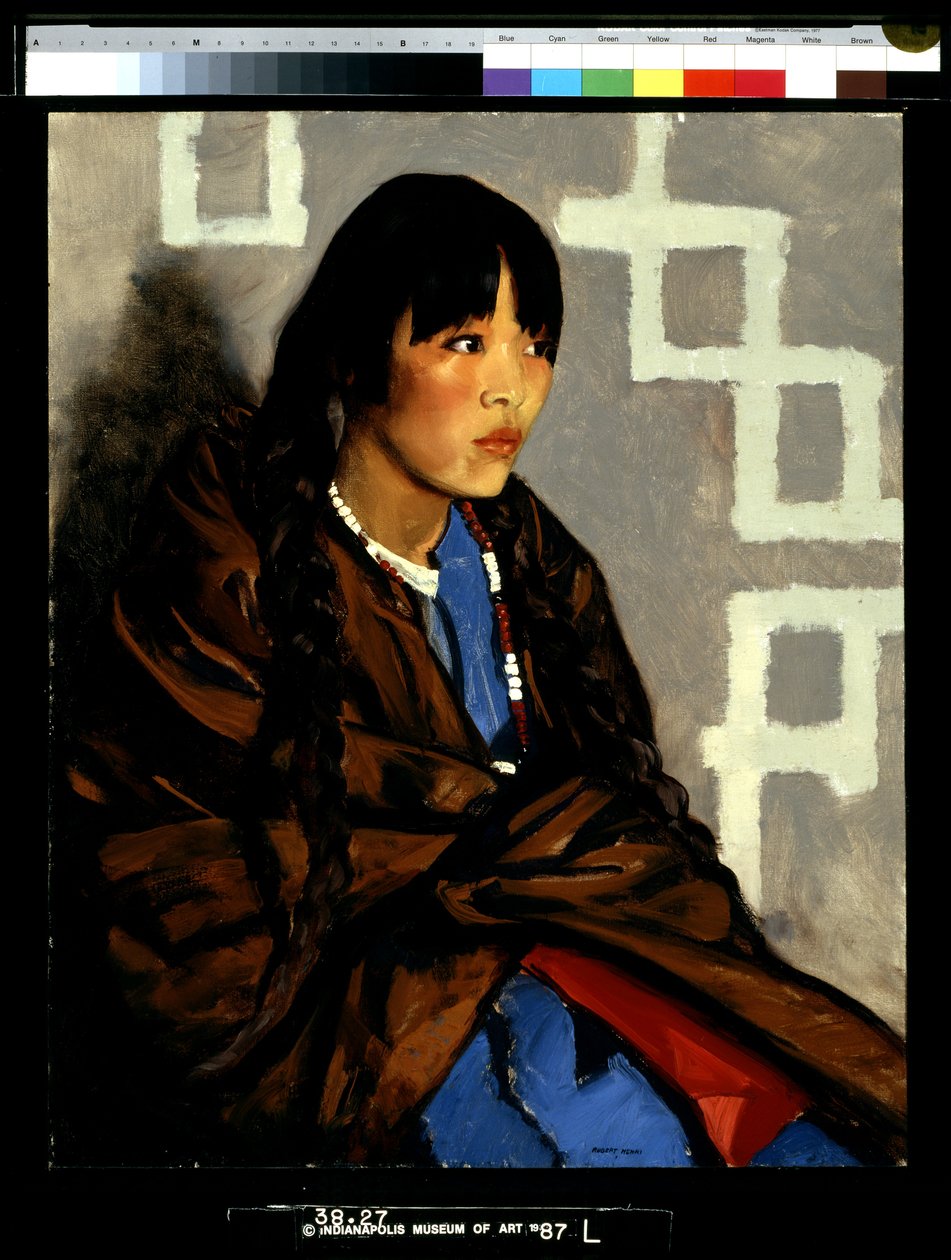 印度女孩（朱丽安妮塔）（布面油画） 作者 罗伯特·科扎德·亨利