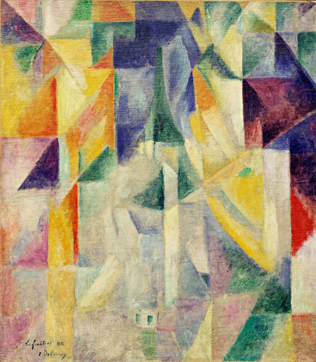 视窗。 罗伯特·德劳内 (Robert Delaunay，1885-1941) 的绘画，布面蜡画 作者 罗伯特·德劳内