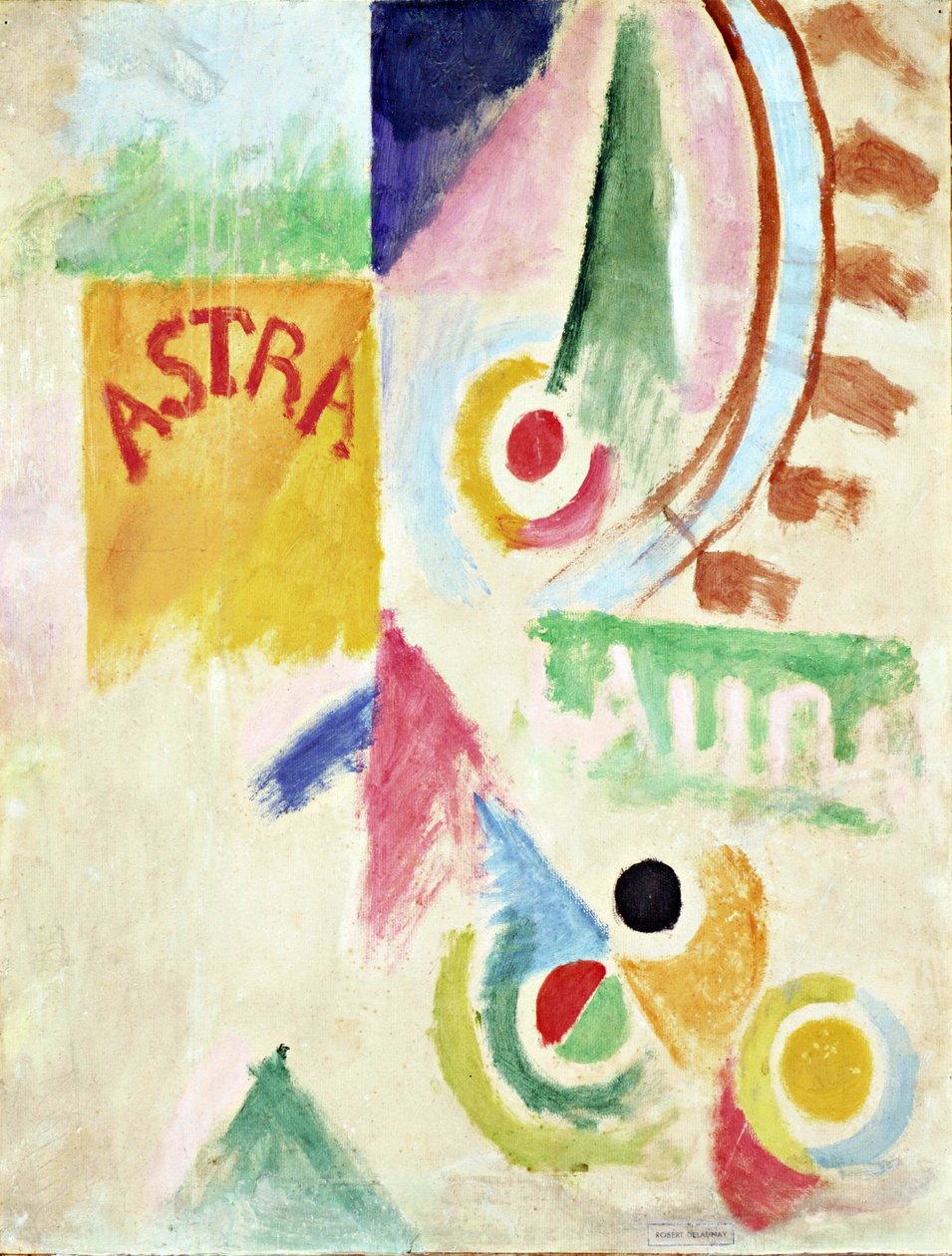 足球。 卡迪夫队 - Robert Delaunay（1885-1941）绘画，纸上油画，1916 年 作者 罗伯特·德劳内
