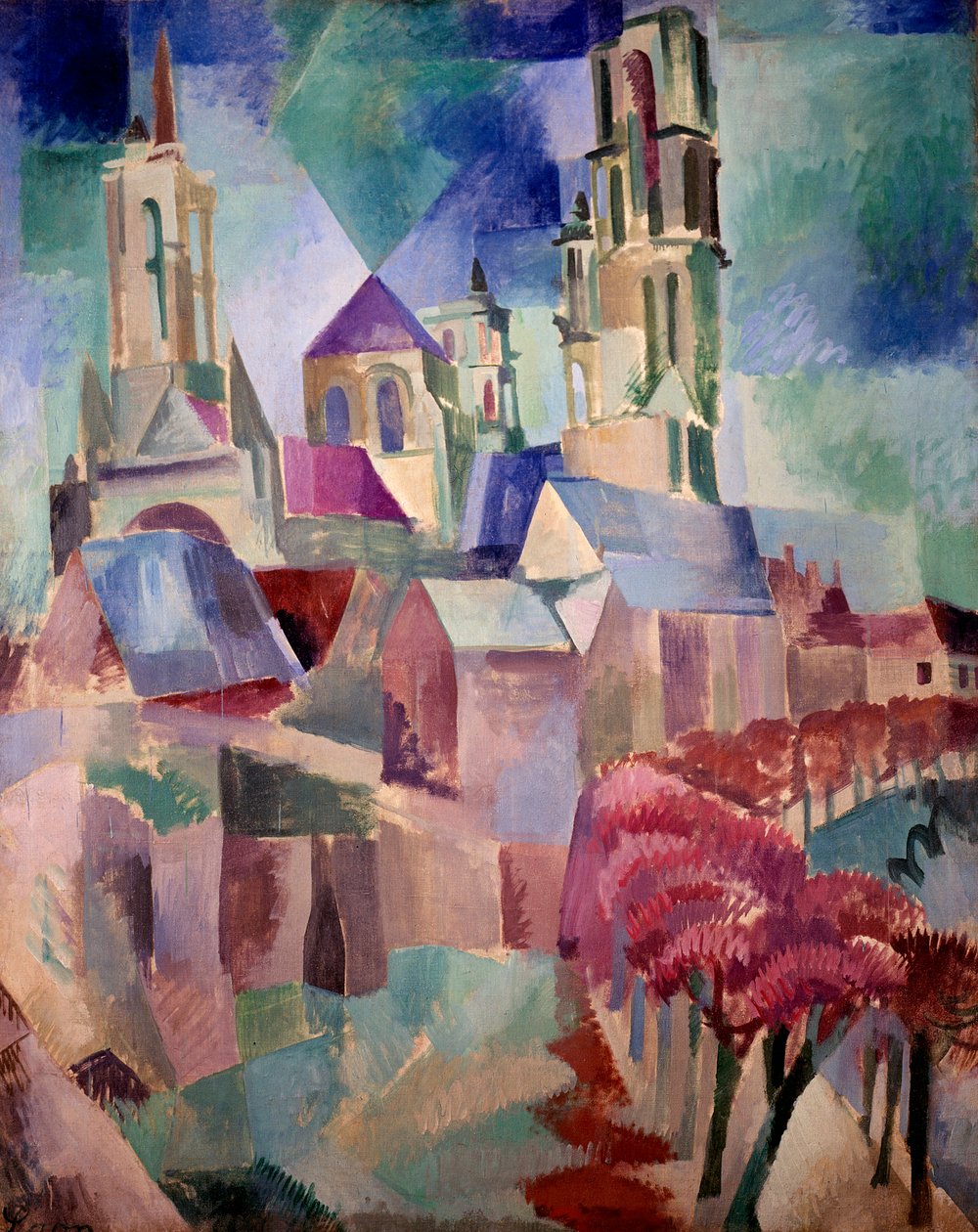 Les Tours de Laon 罗伯特·德劳内 (1885-1941) 绘画，1912 年周日。 1,3x1,62 m 巴黎，国家现代艺术博物馆 作者 罗伯特·德劳内
