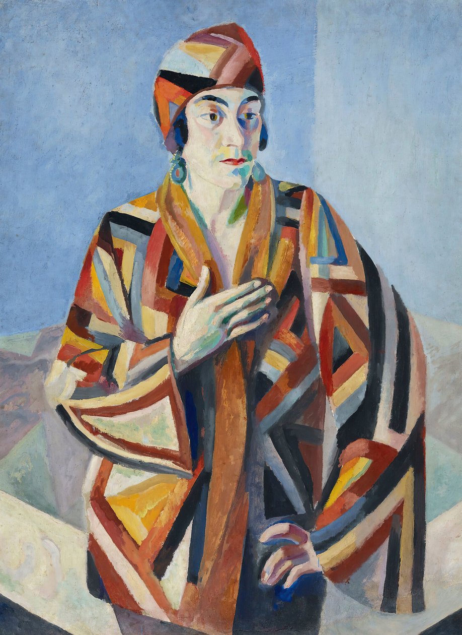 曼德尔夫人的画像，1923年。 作者 罗伯特·德劳内