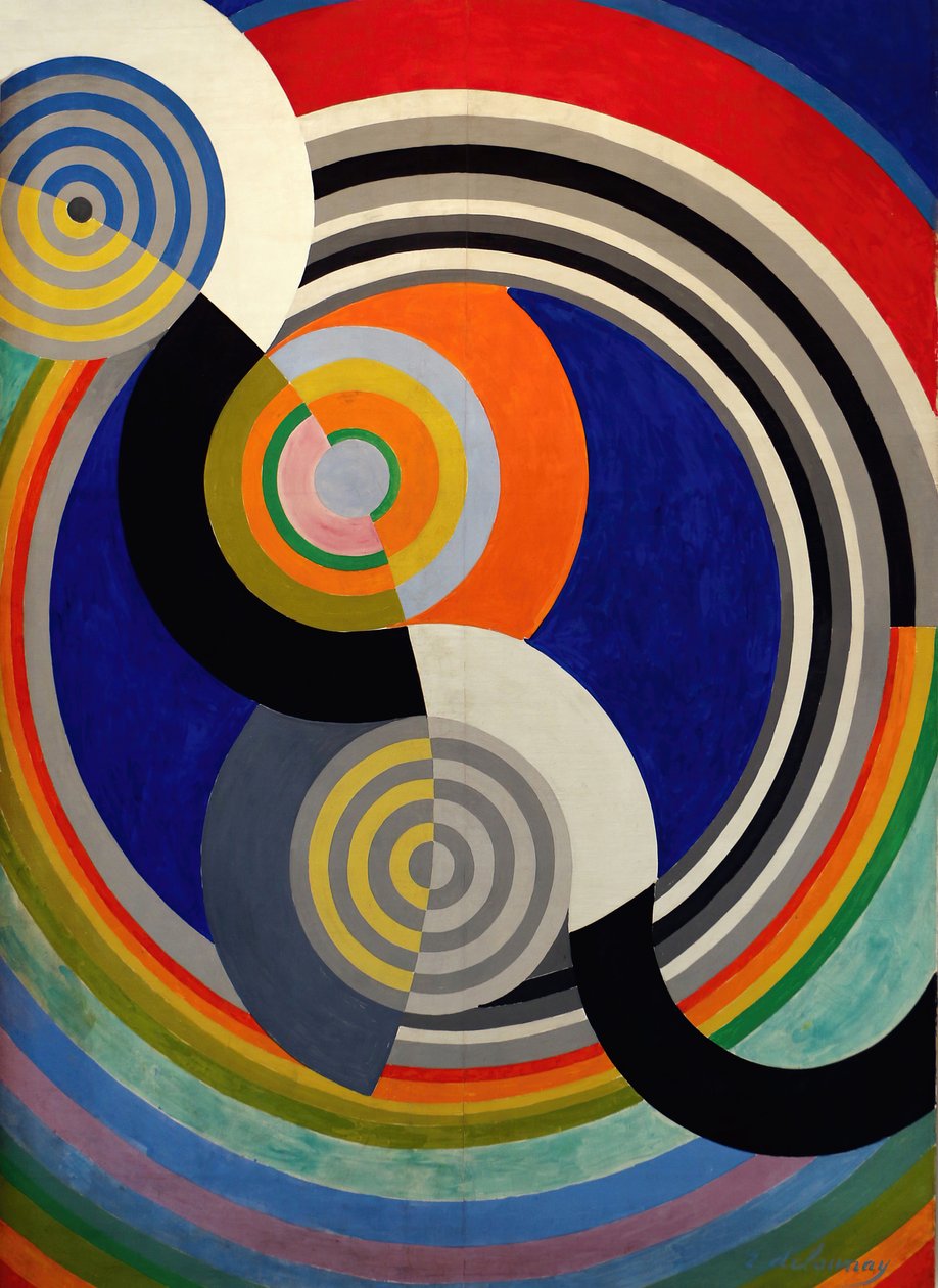 Rythme n°2，为杜伊勒里沙龙的装饰，1938年。 作者 罗伯特·德劳内