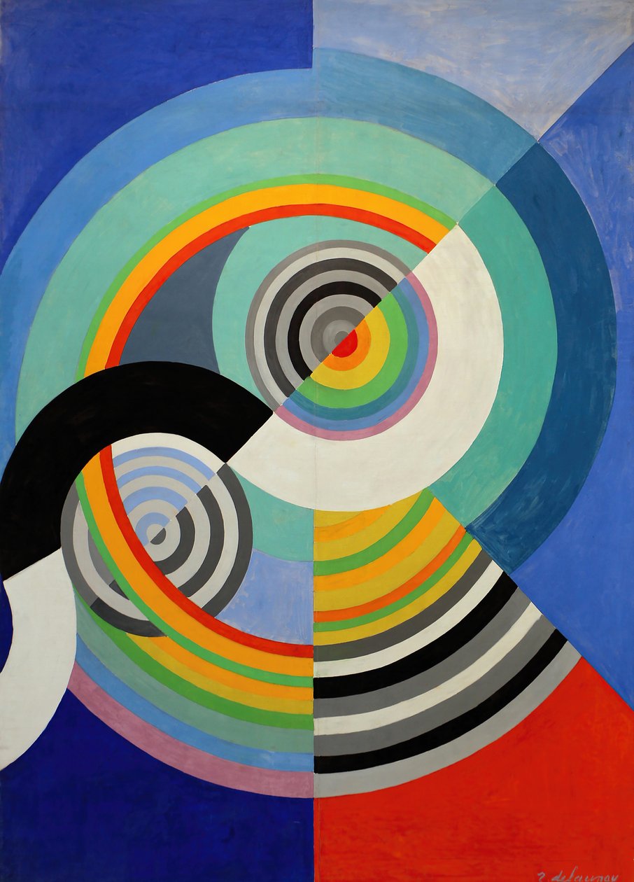 Rythme n°3，为杜伊勒里沙龙的装饰，1938年。 作者 罗伯特·德劳内