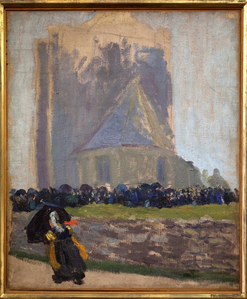 圣格诺尔的方塔。 罗伯特·德劳内 (1885-1941) 的绘画。 布面油画，约 1905 年。布雷斯特美术博物馆。 作者 罗伯特·德劳内