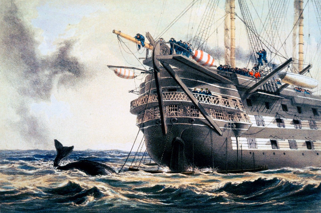 阿加门农号 "铺设最初的大西洋电报电缆，1857年 1866年 作者 罗伯特·杜德利