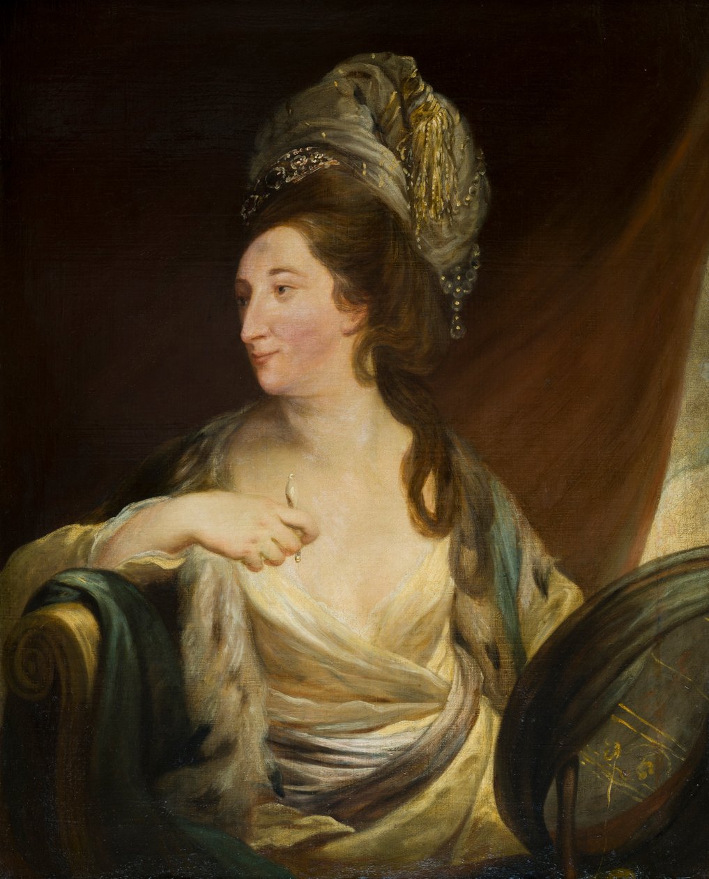 伊丽莎白·辛普森的肖像，布里奇曼夫人（1735-1806），c.1750-88（布面油画） 作者 罗伯特·艾恩·派恩