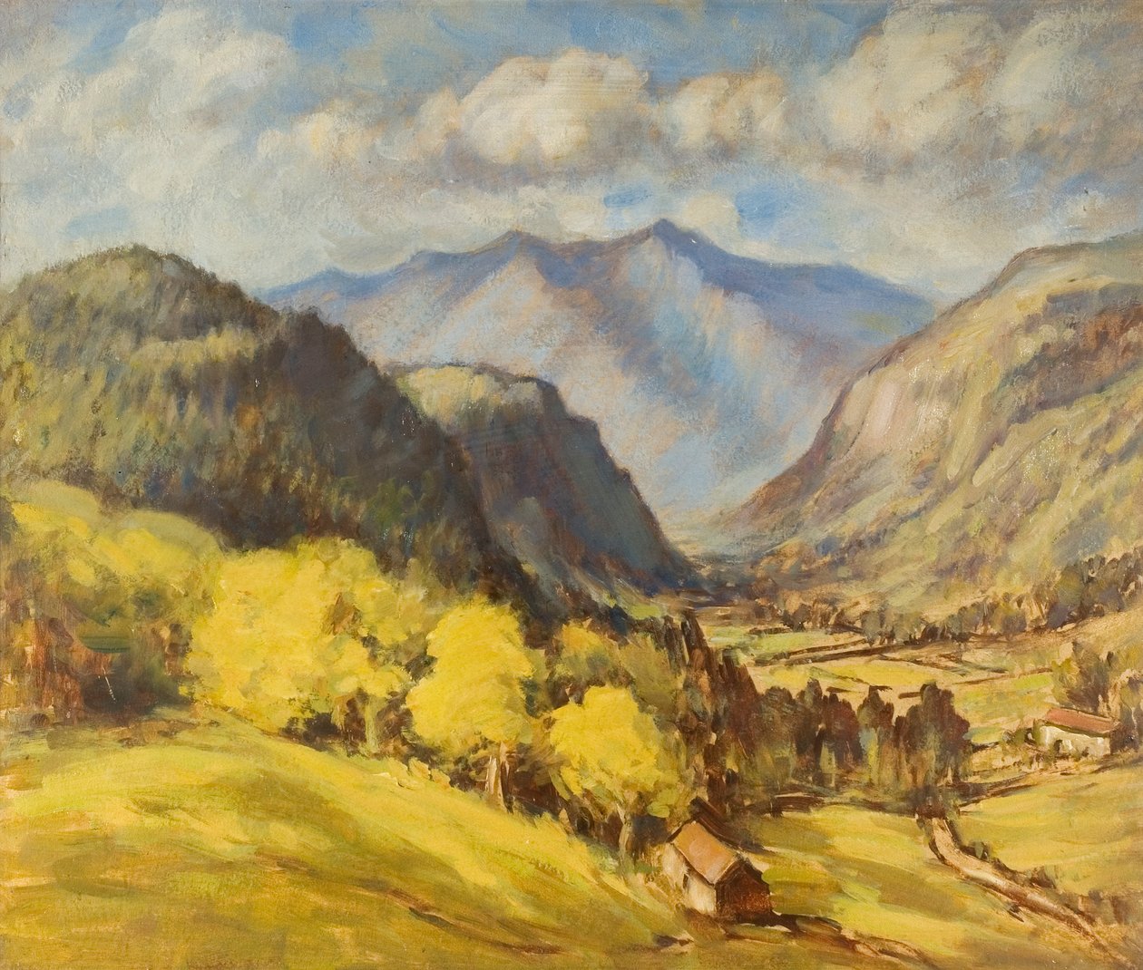 山谷风景（船上油画） 作者 罗伯特·欧内斯特·麦克尤恩