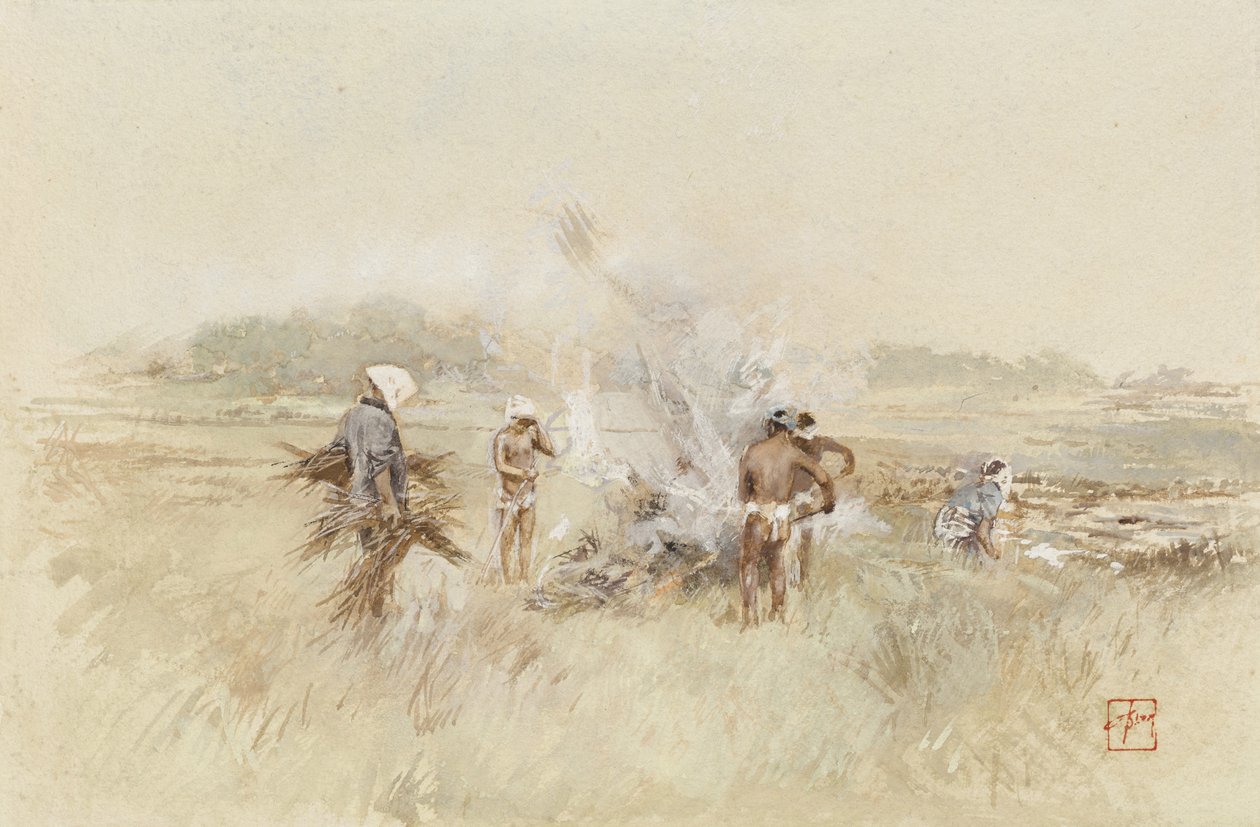 1867-1903年，在阴燃烈火下工作堆刷 作者 罗伯特·弗雷德里克·布鲁姆