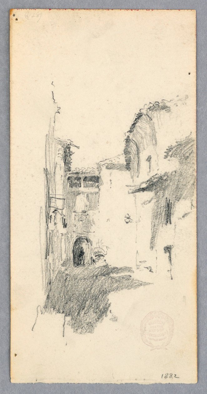 绘画，街景，1882 年 作者 罗伯特·弗雷德里克·布鲁姆