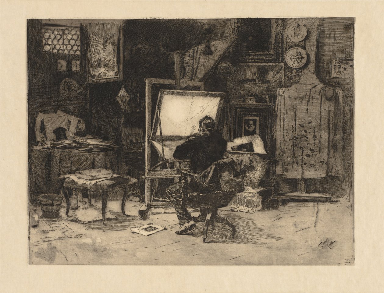 蚀刻师，1882年。 作者 罗伯特·弗雷德里克·布鲁姆