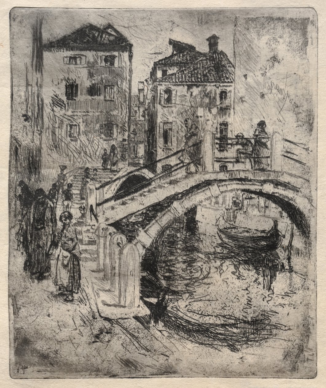 威尼斯运河和桥梁，1886年。 作者 罗伯特·弗雷德里克·布鲁姆