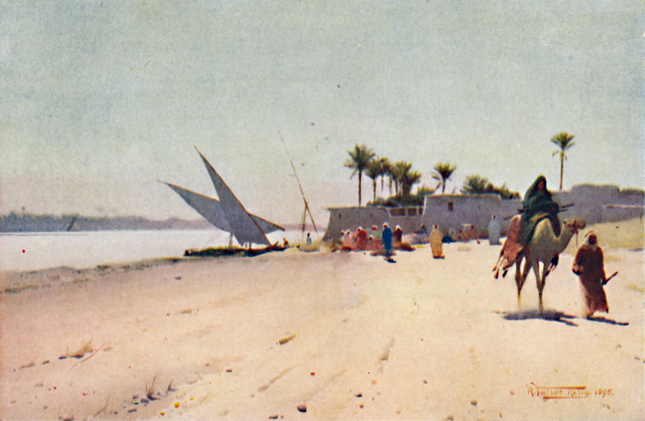 尼罗河村庄，c1880，1904年 作者 罗伯特·乔治·塔尔伯特·凯利