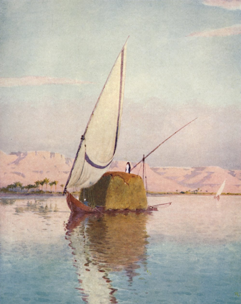 尼罗河上的提宾船，c1880，1904年 作者 罗伯特·乔治·塔尔伯特·凯利