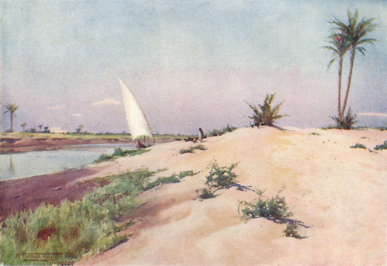 1904年，摄于Tel-El-Kebir附近的Ismailia运河上 作者 罗伯特·乔治·塔尔伯特·凯利