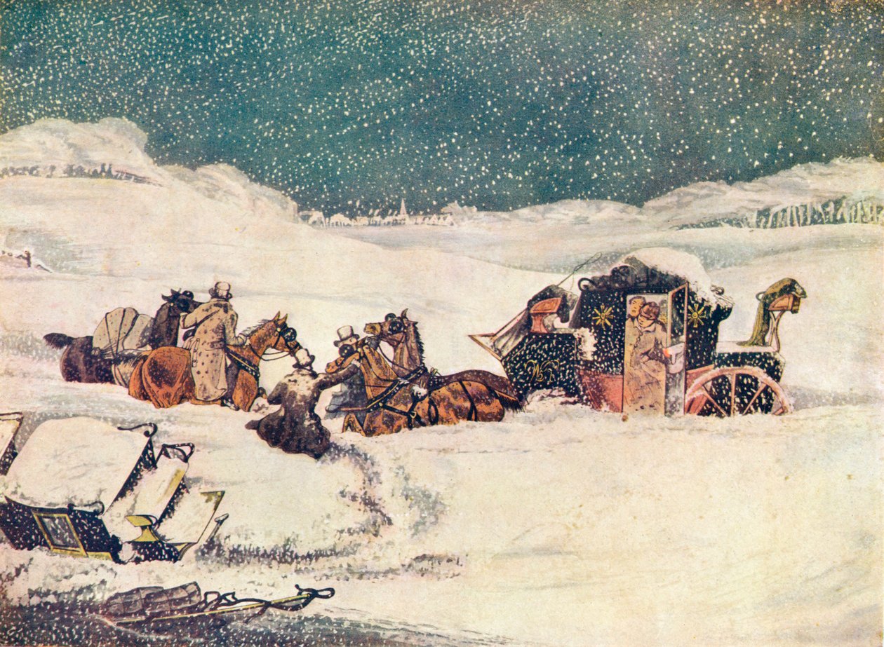 伯明翰邮局在艾尔斯伯里附近，警卫班伯里随身携带行李，1837年至1907年 作者 罗伯特·哈维尔