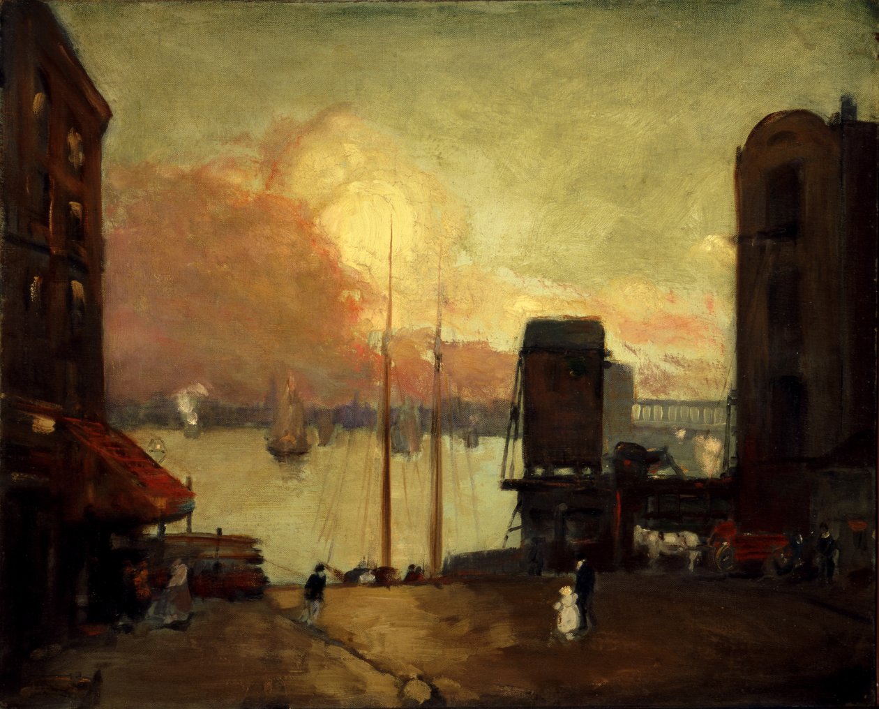积云，东河，1901-1902。 作者 罗伯特·亨利