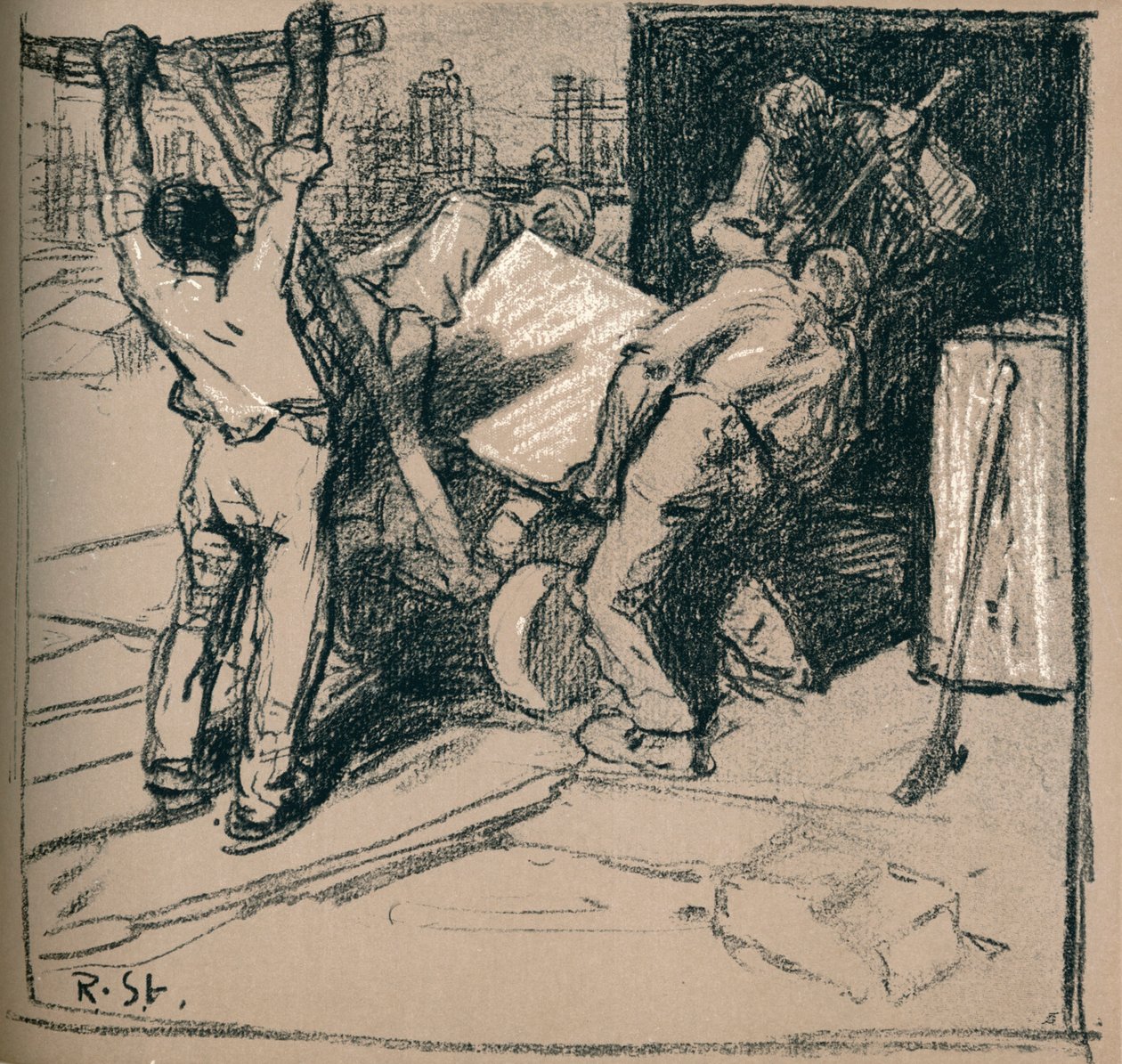 采石工人"，约1900年 1902年 作者 罗伯特·赫尔曼·斯特尔