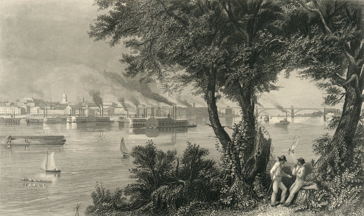圣路易斯市》，1874年。   作者 罗伯特·欣希尔伍德
