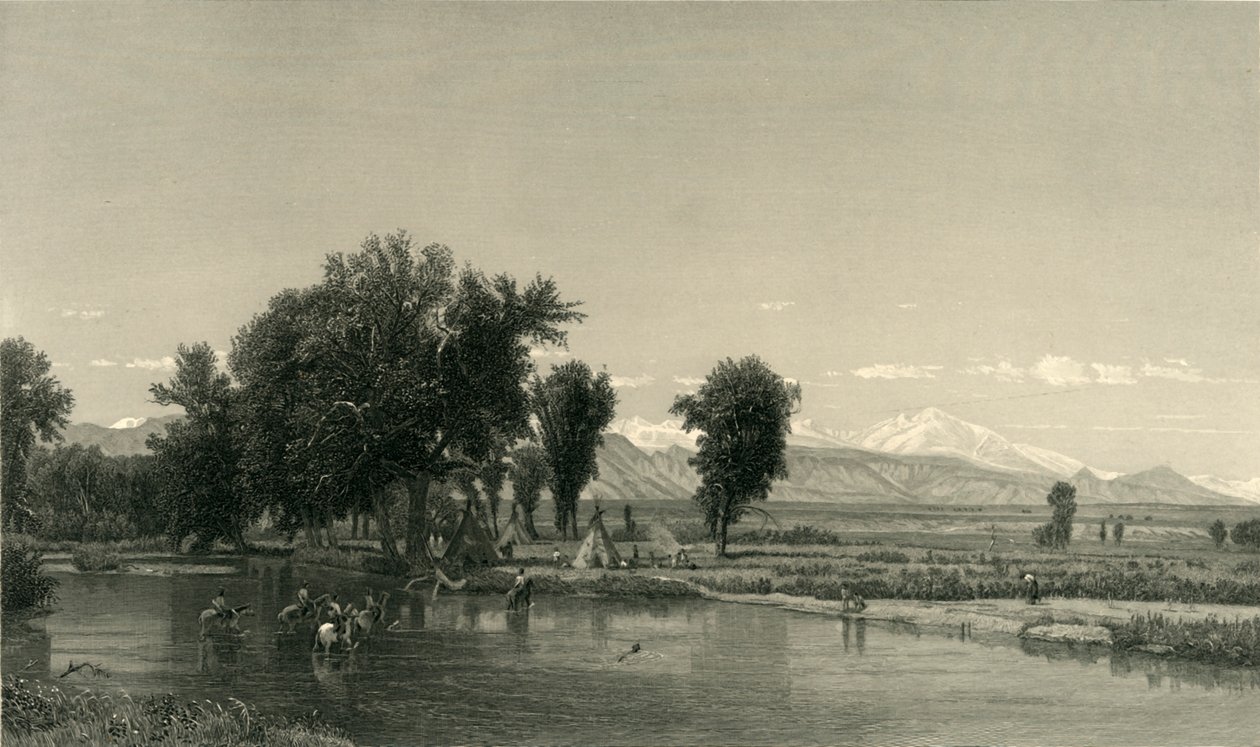 落基山脉》，1874年。 作者 罗伯特·欣希尔伍德